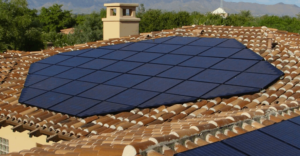 Integrated solar panels on a tile roof in Phoenix, highlighting the long-term ROI of solar energy systems