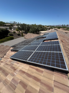 solar panels installed on a rooftop