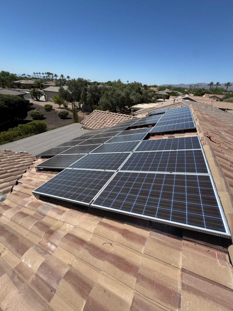 solar panels installed on a rooftop