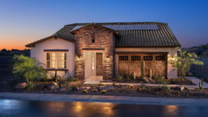Luxury Arizona home with refined exterior architecture at dusk