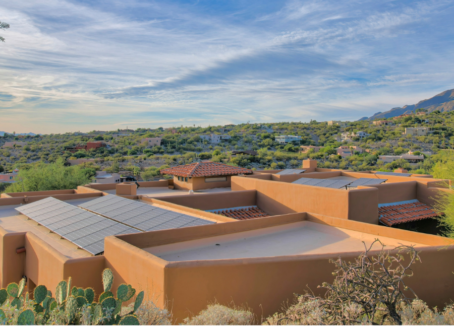Why Monsoon Season Is a Structural Test — What Residential Roofing Contractors in Phoenix, AZ Inspect Before the Storms Roof and solar array inspected before monsoon season in Arizona