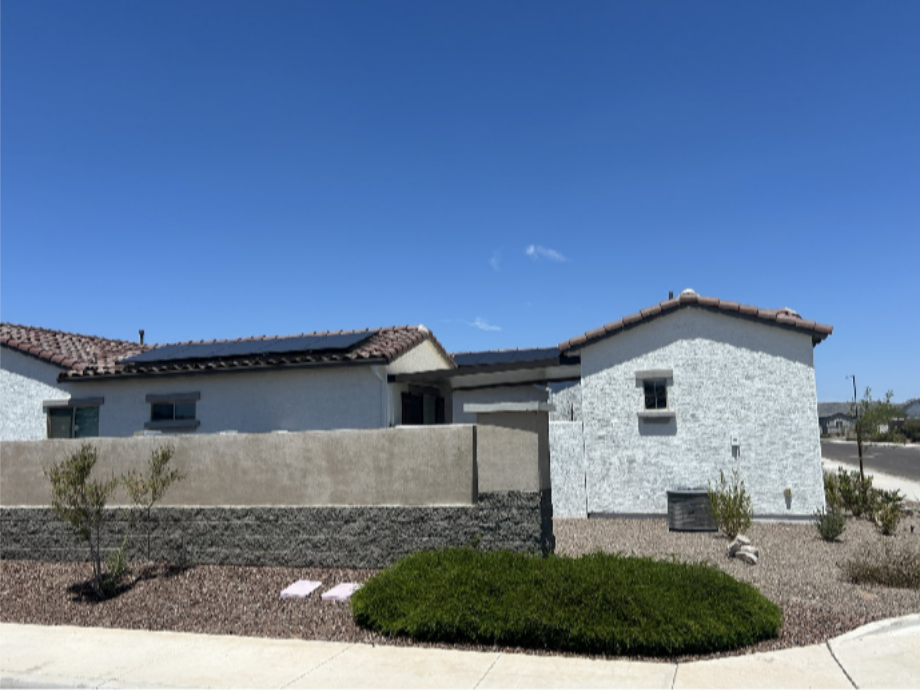 Peoria-style tile-roof home viewed from the street before solar planning