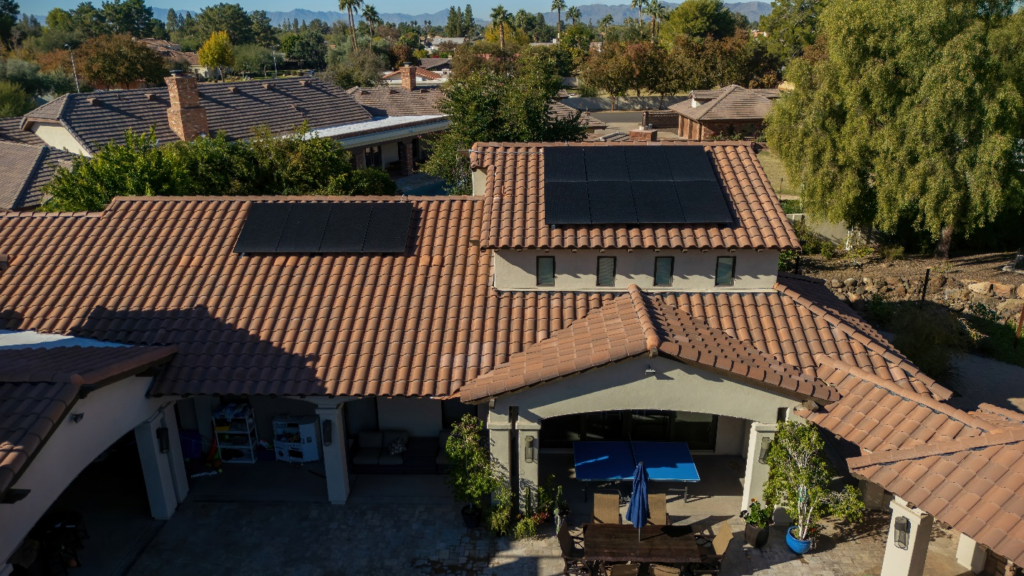 Arizona home with a professionally installed rooftop solar array